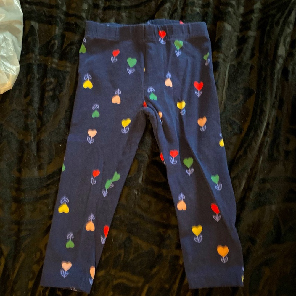Girls Heart Flower leggings